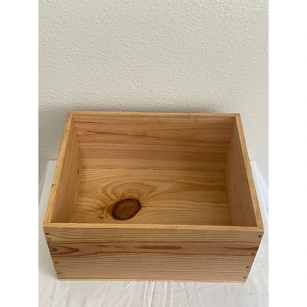 Chateau d Arcins Wine Crate French Wood Box Natural Excellent Haut-Medoc Crate - Picture 3 of 6